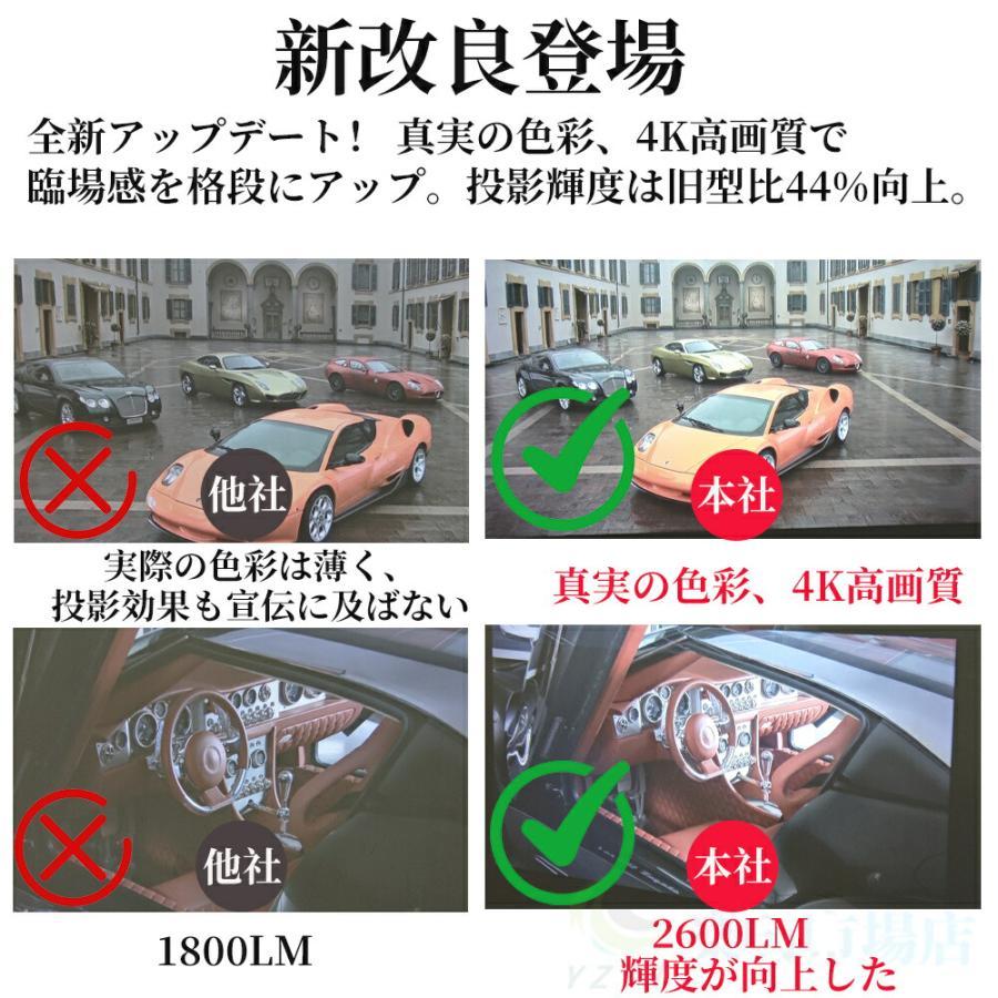 プロジェクター 家庭用 小型 天井投影 4K対応 高輝度 Netflix/YouTubeb android搭載 スマホ 高画質静音 自動台形補 軽量 ホームシアター 壁 簡単設定 PSE認証済_3