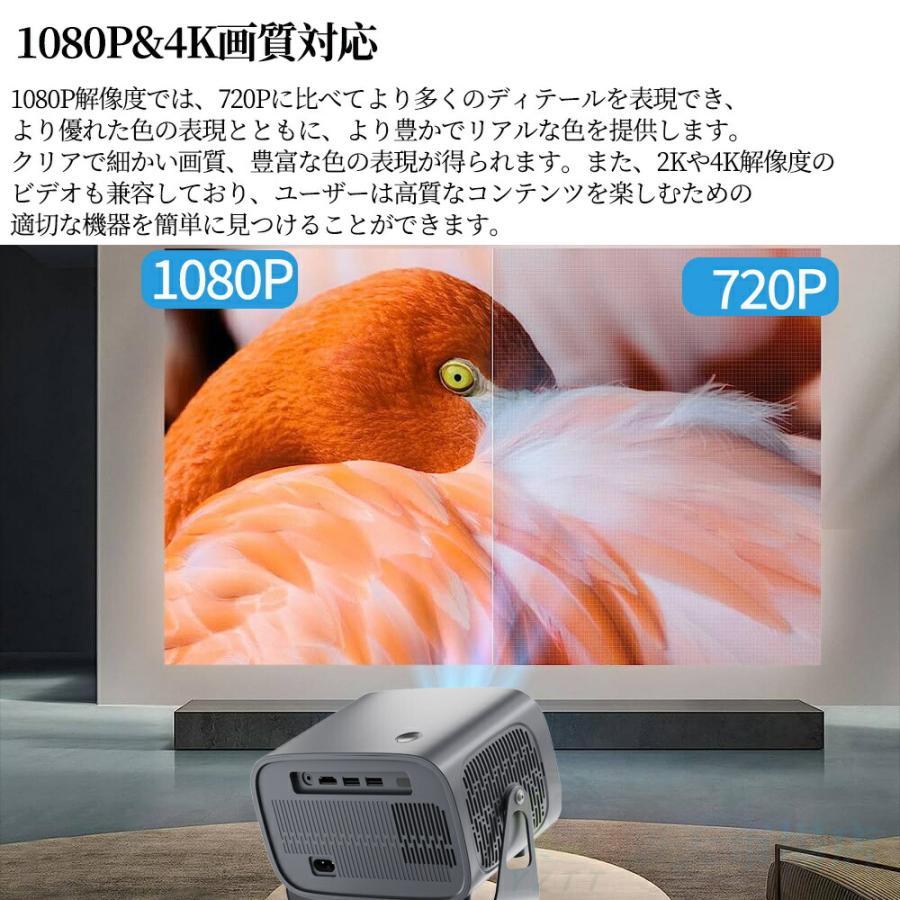 プロジェクター 家庭用 小型 天井投影 4K対応 wi-fi6 26000LM高輝度 Netflix/YouTubeb android搭載 静音 自動台形補 軽量 ホームシアター 壁 簡単設定 PSE認証済_15