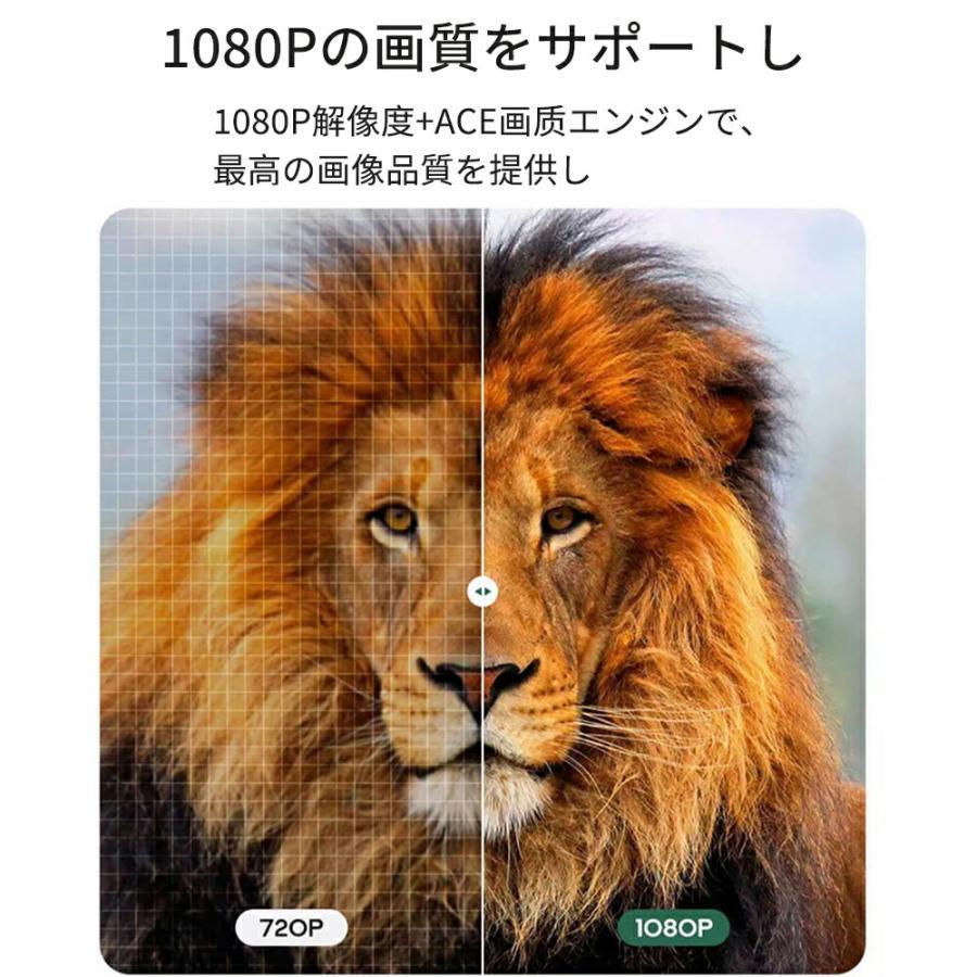 プロジェクター 家庭用 小型 安い 1080P高画質 自動台形補正 wi-fi対応 天井 ホームシアター Android iPhone PC 短距離投影 4Kビデオに適応する リモコン付属_6