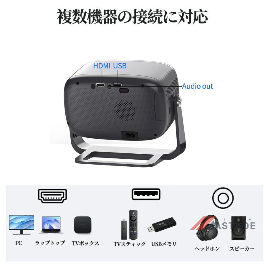 【2025新品！自動フォーカス】プロジェクター 天井投影 小型 家庭用 26000LM 高輝度 スマホと繋げる 1080P&4K対応 リモコン付き 自動台形補正 高画質 静音