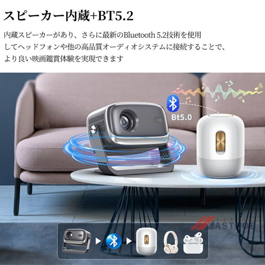 【2025新品！自動フォーカス】プロジェクター 天井投影 小型 家庭用 26000LM 高輝度 スマホと繋げる 1080P&4K対応 リモコン付き 自動台形補正 高画質 静音