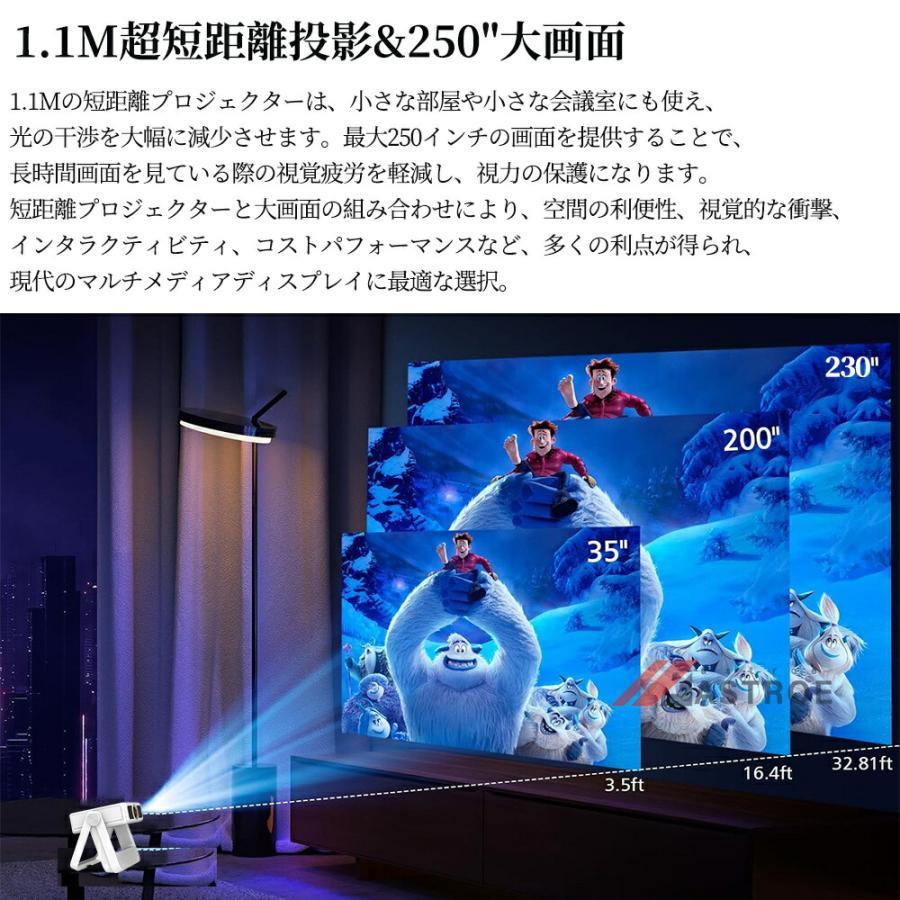 プロジェクター 小型 家庭用 天井投影 スマホと繋げる 4K対応 自動