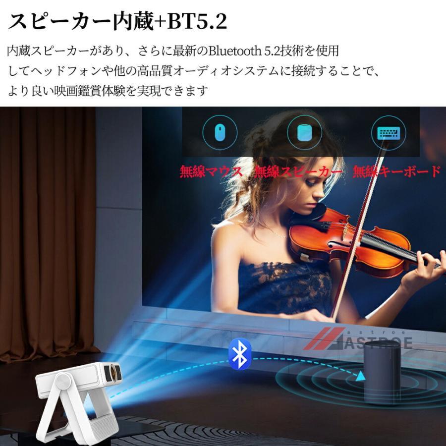 プロジェクター 小型 家庭用 天井投影 スマホと繋げる 4K対応 自動
