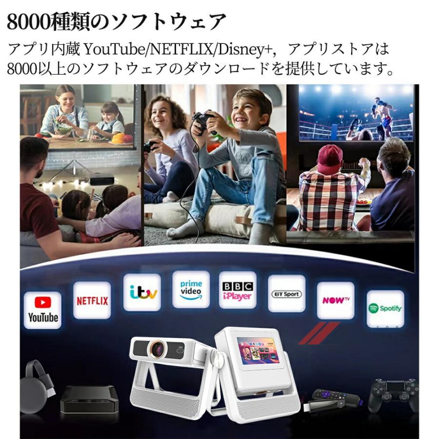 プロジェクター 小型 家庭用 天井投影 スマホと繋げる 4K対応 自動