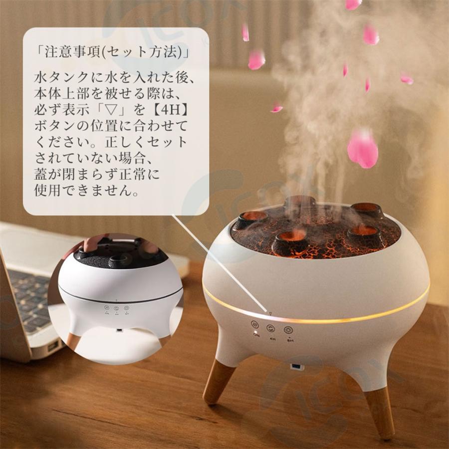 LEDライト搭載の超音波アロマ加湿器 岩塩入りで癒し空間 2025新品○音楽連動】アロマ加湿器 超音波 クラゲ アロマ
