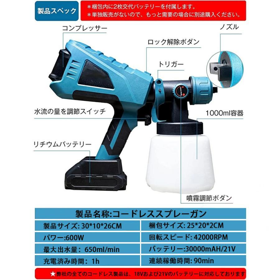コードレス スプレーガン 電動スプレーガン 塗料 小型 充電式 マキタ