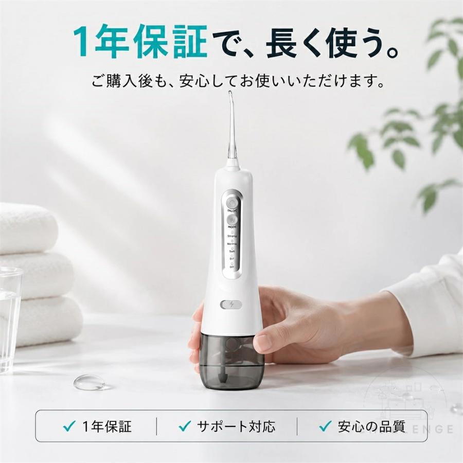 口腔洗浄器 歯垢除去 ジェットウォッシャー コードレス 大容量 IPX7 3