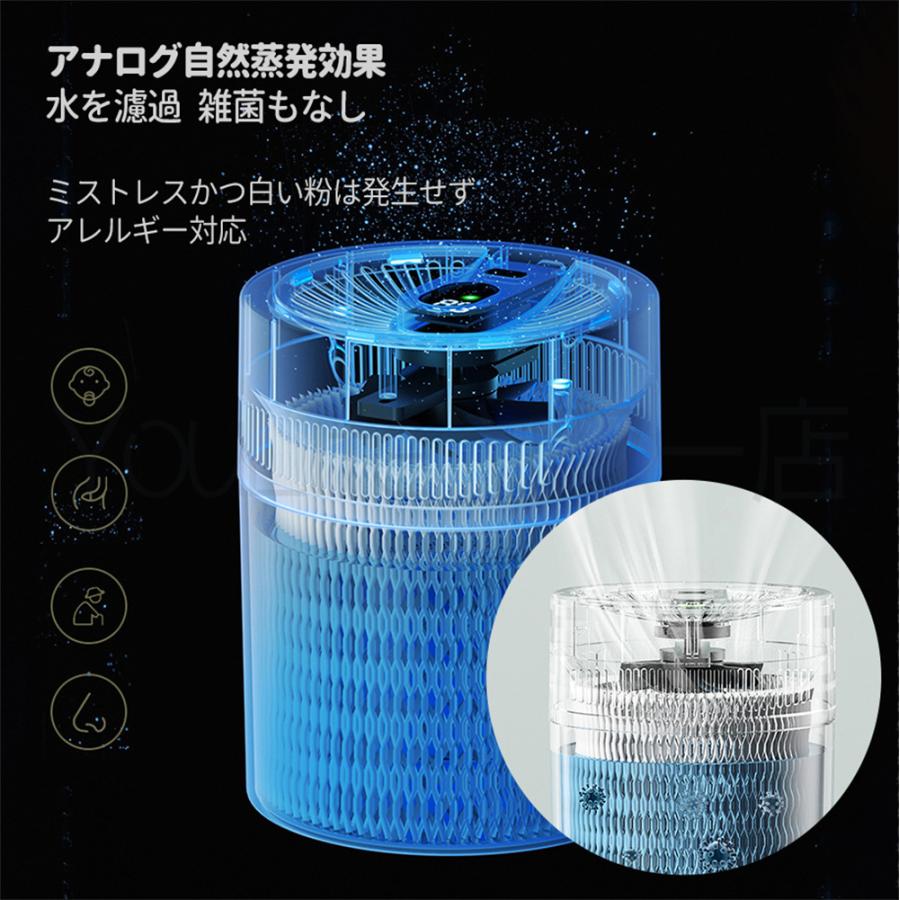 加湿器 気化式 大容量 2L 最大15畳 3重除菌 上部給水 USB 360 加湿器 気化式 大容量 2L 最大15畳 3重除菌 上部給水 USB 360