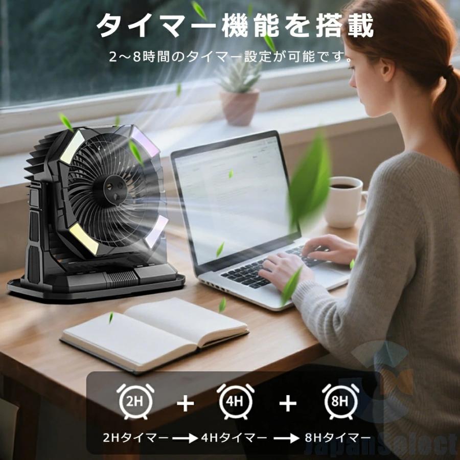 キャンプ 扇風機 ミストファン 20000mAh 大容量バッテリー ミスト噴霧