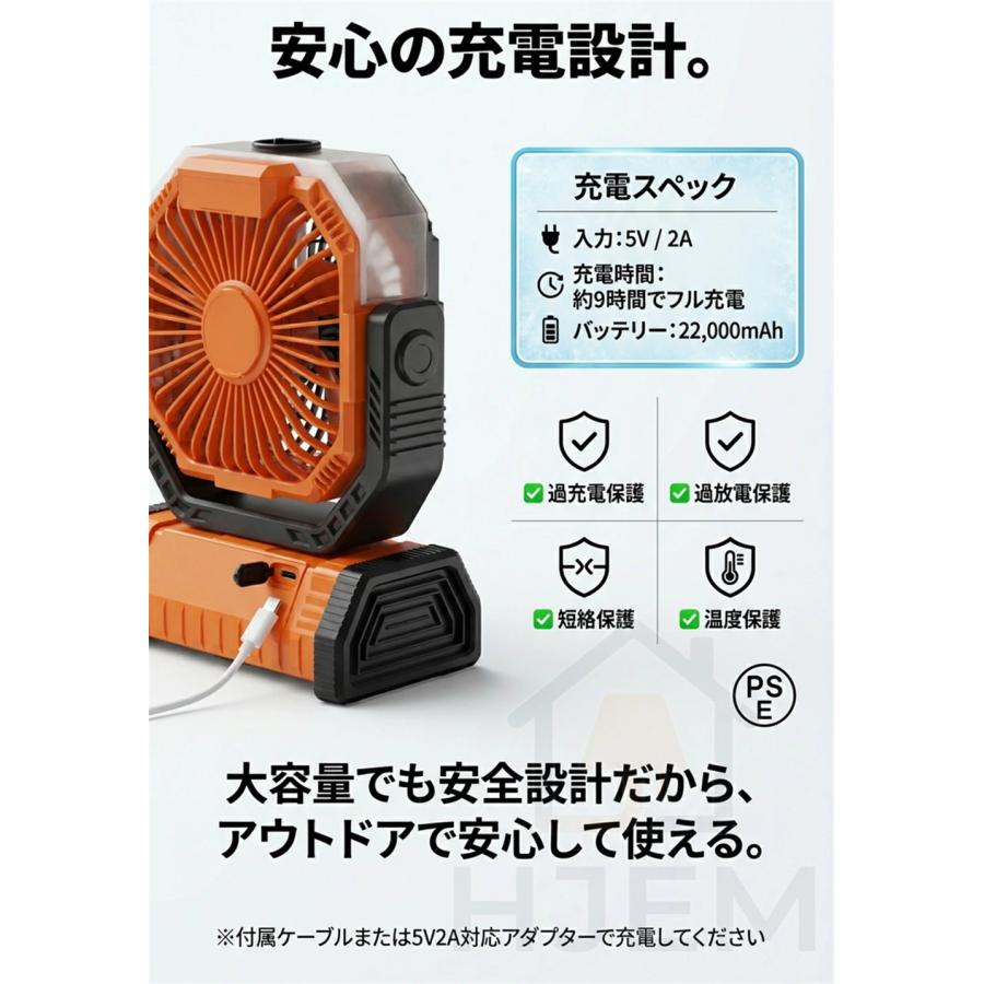ミストファン 扇風機 首振り キャンプ扇風機 アウトドア 20000mAh 卓上