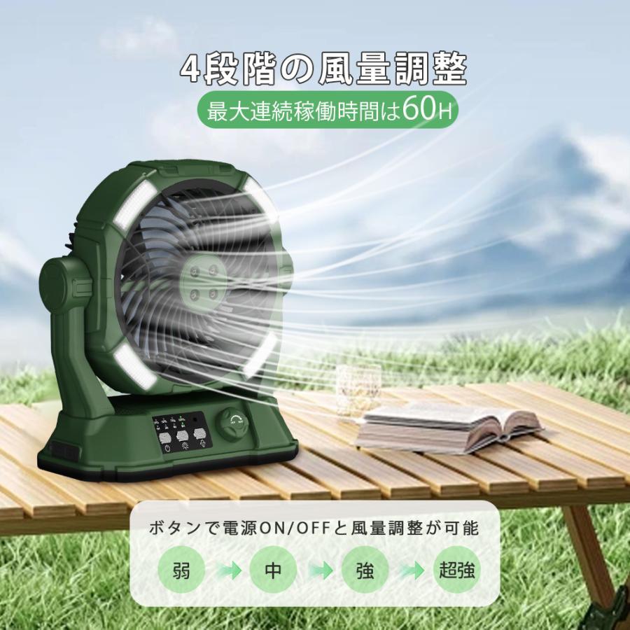 2026新登場】扇風機 キャンプ 扇風機 ミストファン 20000mAh 大容量