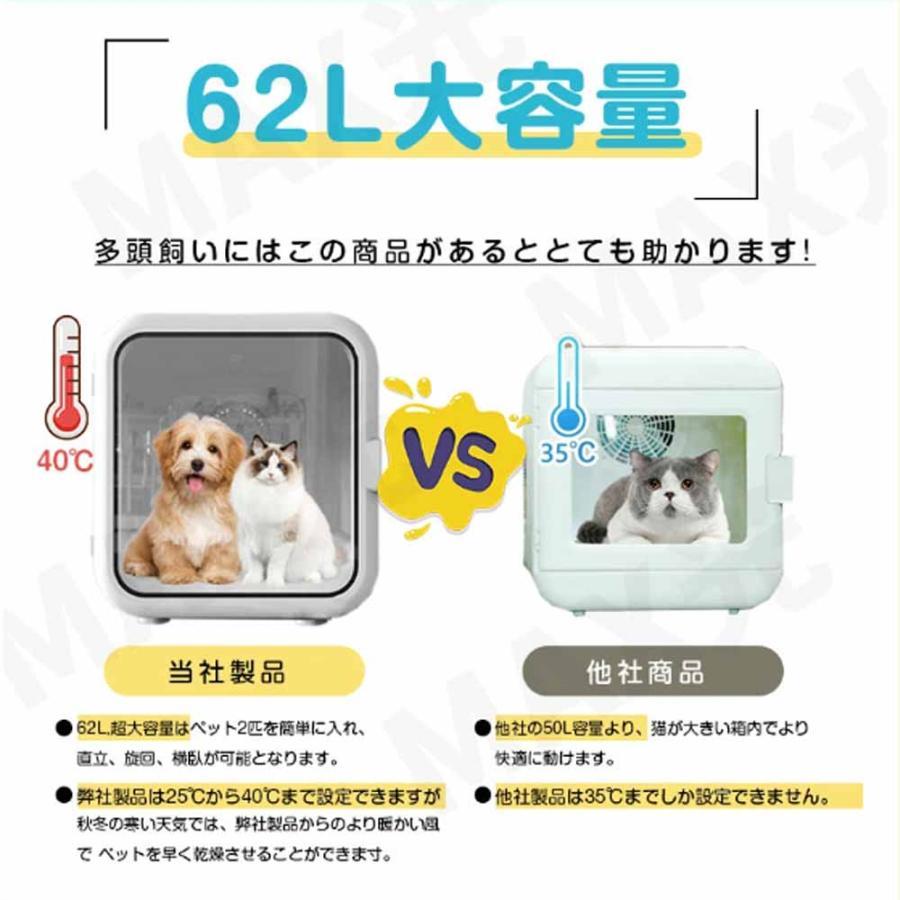 ペットドライヤー ハウス なでなで窓 62L ペット乾燥機 ドライヤー