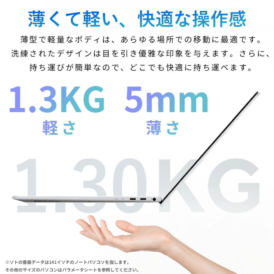 ノートパソコン office付き PC 安い ノートPC 薄型 軽量 新品 パソコン win11 初期設定済み 第14世代CPU メモリ16/32GB SSD256GB WEBカメラ Bluetooth 大容量の画像