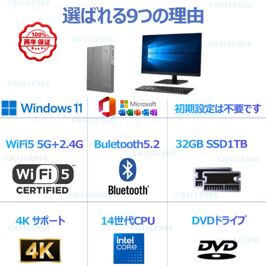 インテル（intel） ミニPC デスクトップパソコン パソコン 新品 Office