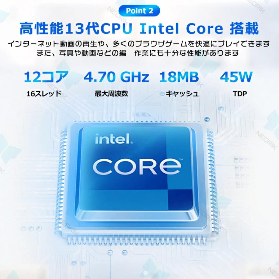 デスクトップパソコン パソコン 新品 Office付き 第13世代 Windows11 PC ミニパソコン 初期設定済み WIFI6 Corei5 i7 メモリ 16GB 1TB デスクトップPC  pc 勤務の画像