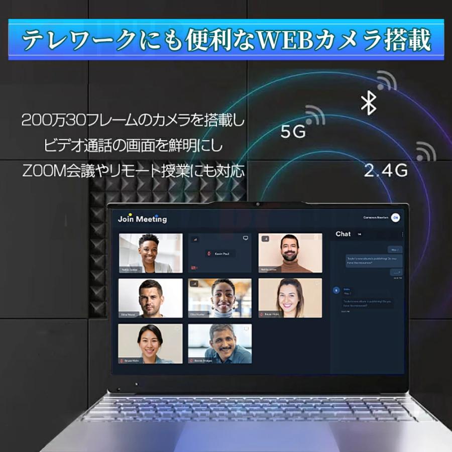 ノートパソコン office付き 2026新品 初期設定済み Windows11 指紋認証 15.6インチ フルHD液晶 PC パソコン intel高性能N95 3.4GHz 32GB 薄型 テンキー付き 無線の画像