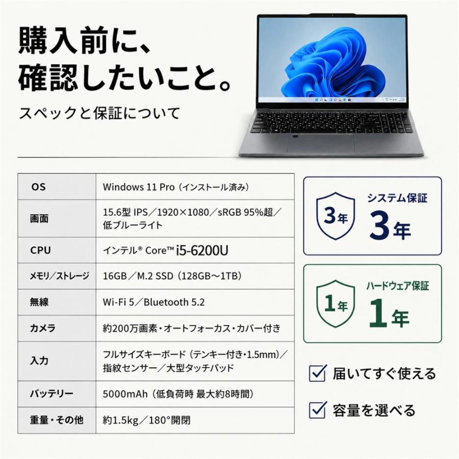 インテル（intel） ノートパソコン 15.6インチ 新品 Windows11 Pro