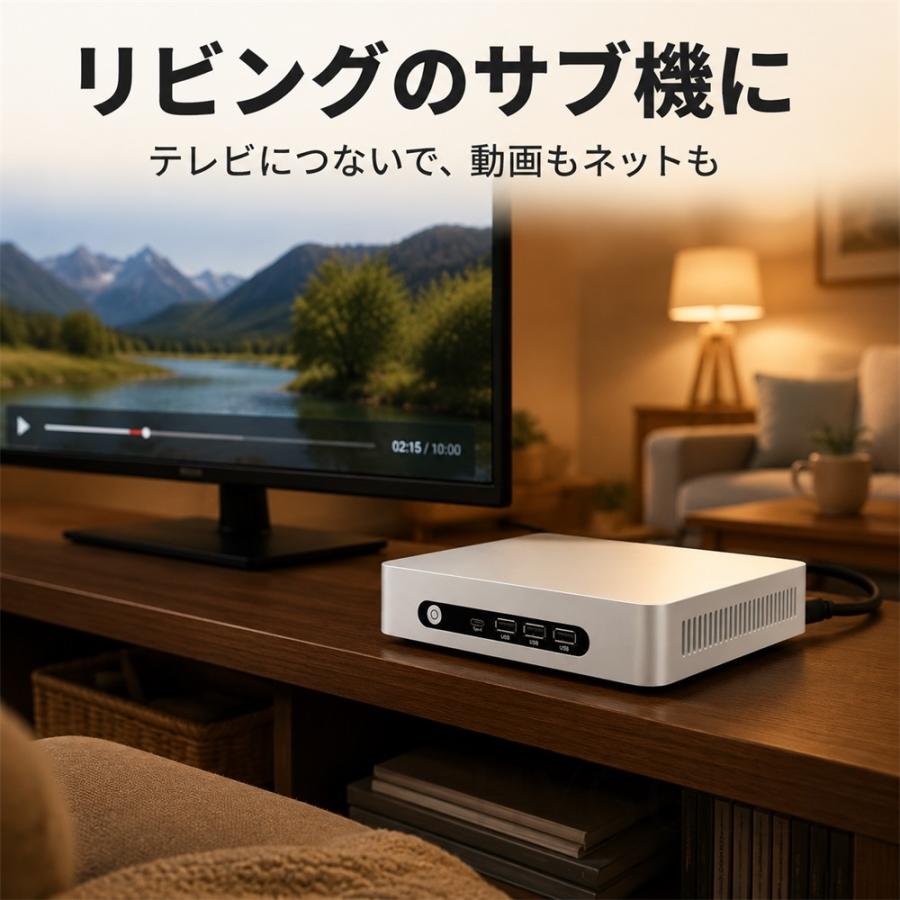 インテル（intel） デスクトップパソコン 新品 超小型ミニPC Windows11