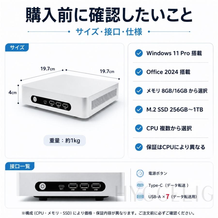 インテル（intel） デスクトップパソコン 新品 超小型ミニPC Windows11