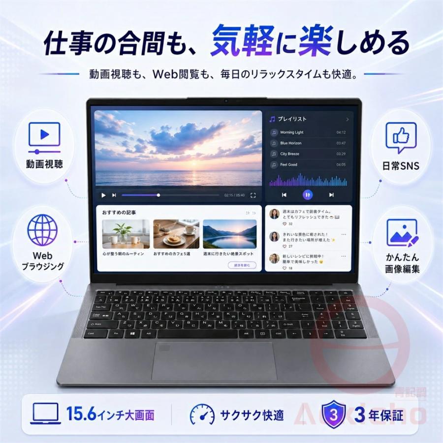 インテル（intel） パソコン ノートパソコン 新品 高性能CPU AMD