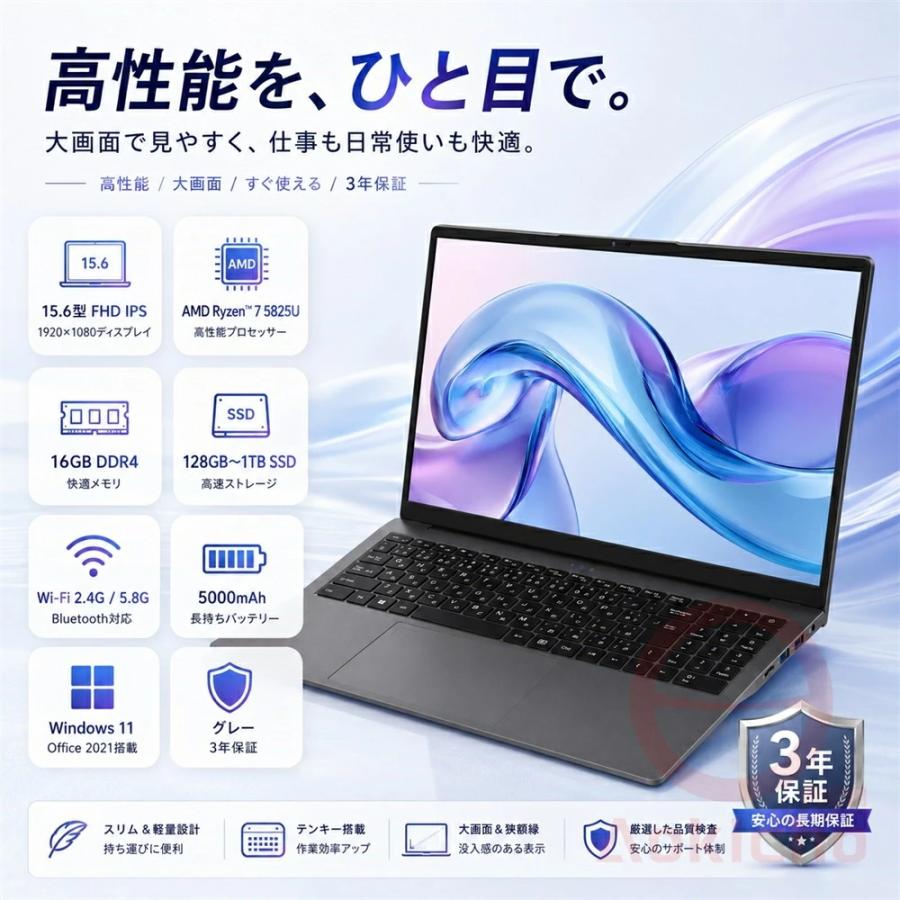インテル（intel） パソコン ノートパソコン 新品 高性能CPU AMD