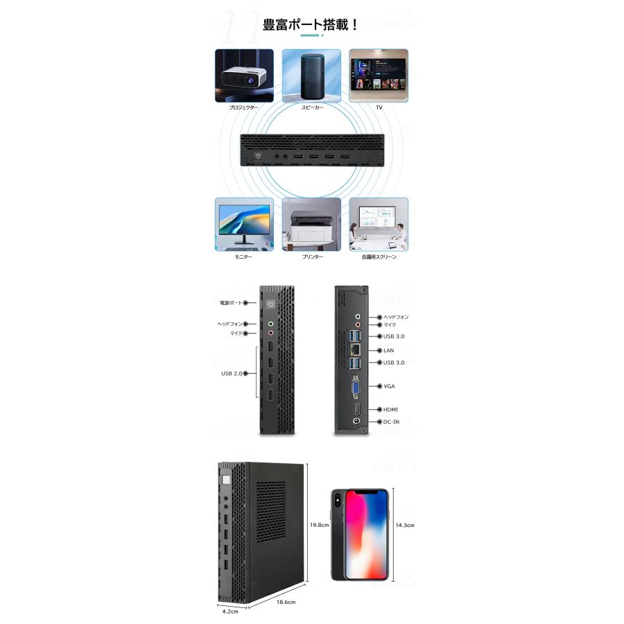 インテル（intel） ミニPC minipc デスクトップパソコン 小型 PC