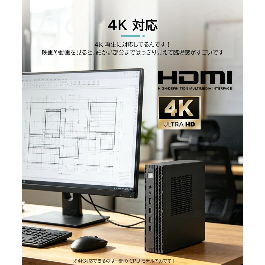インテル（intel） ミニPC minipc デスクトップパソコン 小型 PC