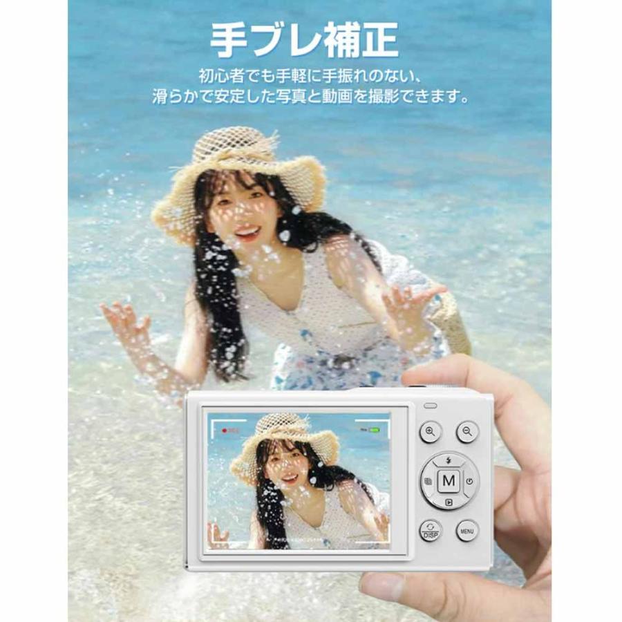デジタルカメラ WIFI対応 8000万画素 前後デュアルカメラ 5K【64GB