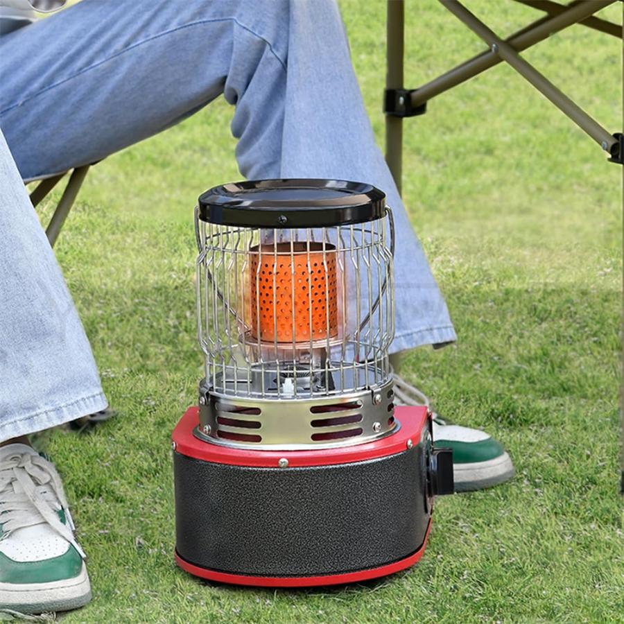 ガスストーブ 1台2役 電源不要 カセットコンロ アウトドア ヒーター キャンプ ポータブル 速暖 釣り 持ち運び簡単 屋外屋内兼用 停電