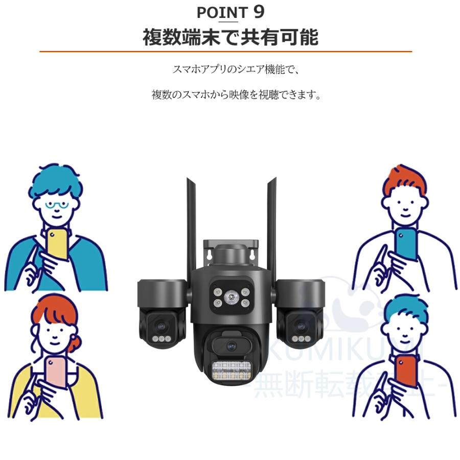 防犯カメラ 屋外 家庭用 wifi 監視カメラ 1200W画素 1台3役 IP66 防水