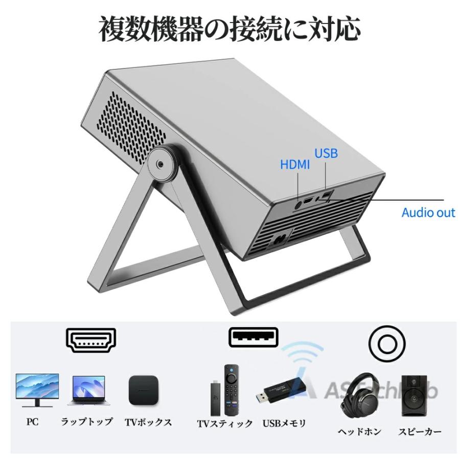 プロジェクター 天井投影 小型 家庭用 28000LM 1080P&4K対応 スマホと