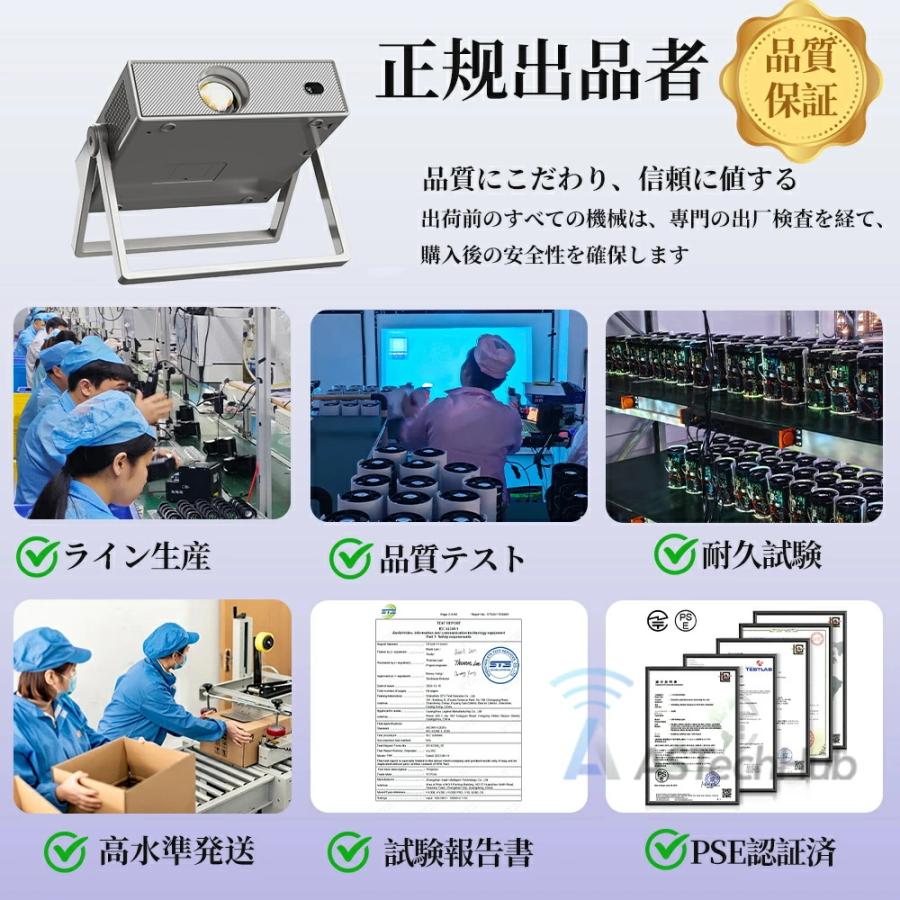 プロジェクター 天井投影 小型 家庭用 28000LM 1080P&4K対応 スマホと