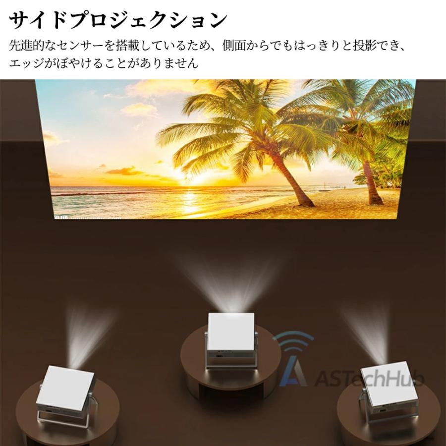 プロジェクター 天井投影 小型 家庭用 28000LM 1080P&4K対応 スマホと
