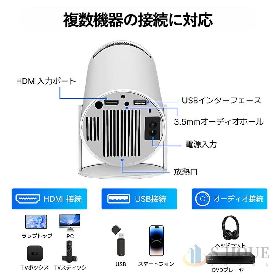 プロジェクター 小型 家庭用 AndroidTV 11.0 2.4/5G Wi-Fi対応