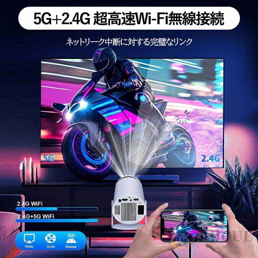 小型プロジェクター Android TV 11.0 プロジェクター 小型 家庭用 AndroidTV 11.0 2.4/5G Wi-Fi対応