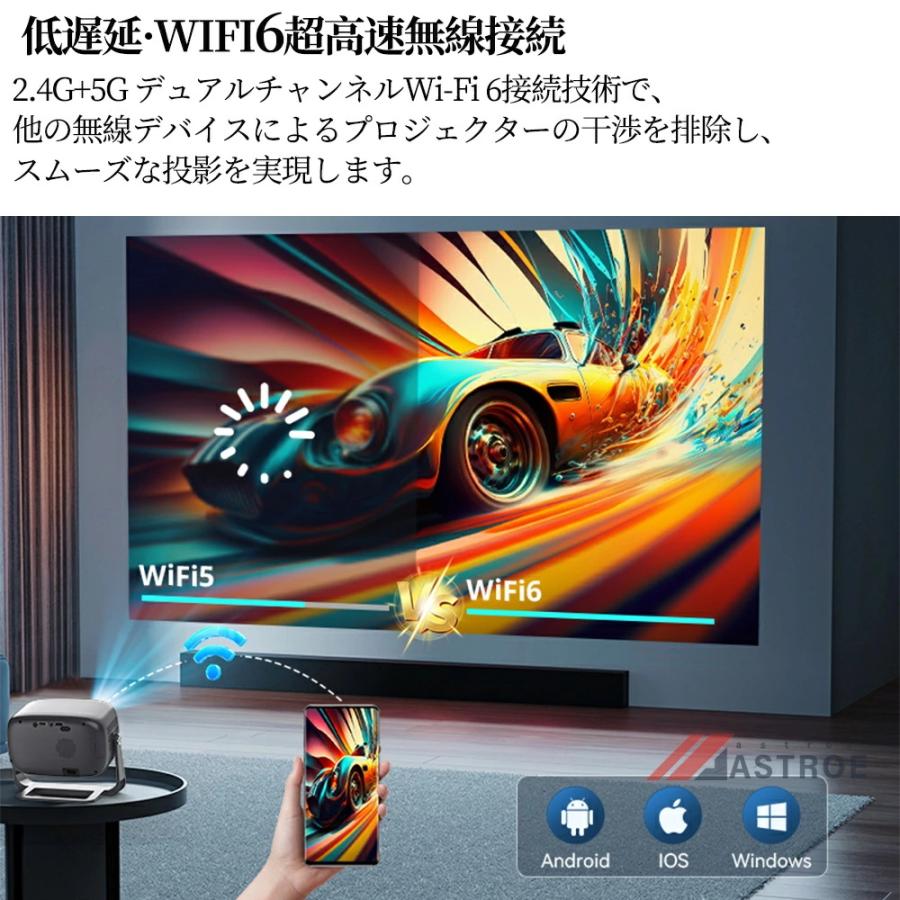 プロジェクター 家庭用 超小型 HiFi外部スピーカー 5G 軽量 Android