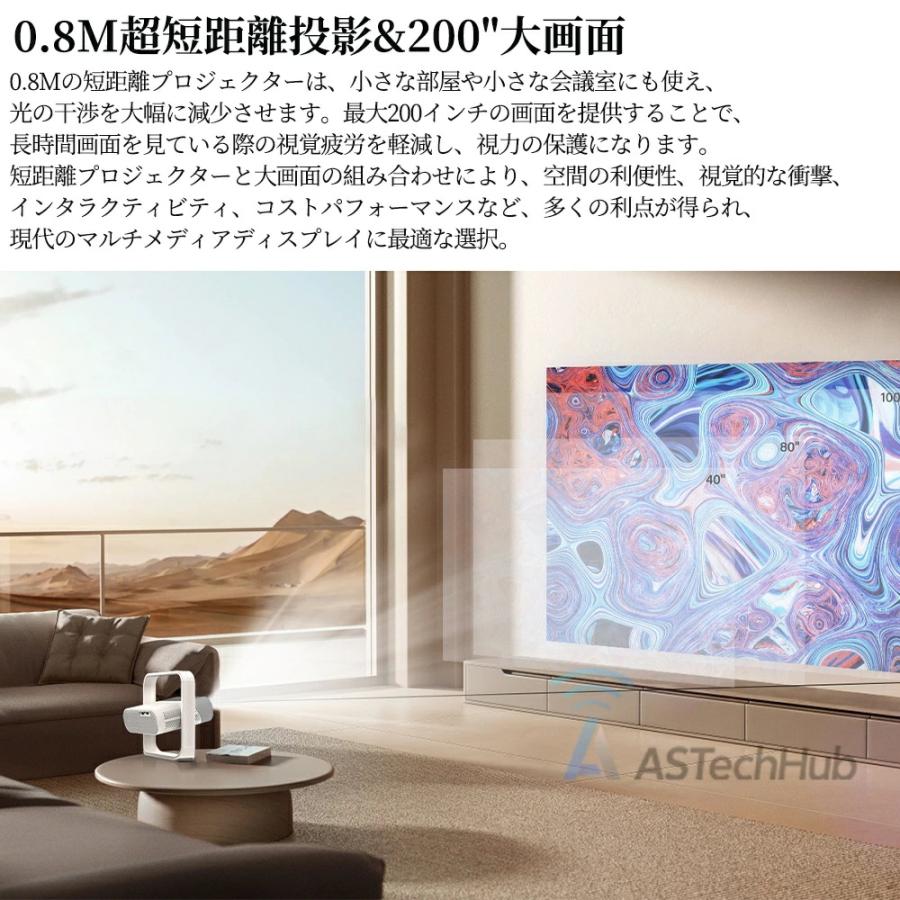 プロジェクター 新品 天井投影 小型 家庭用 WIFI6 4K対応 35000LM フル