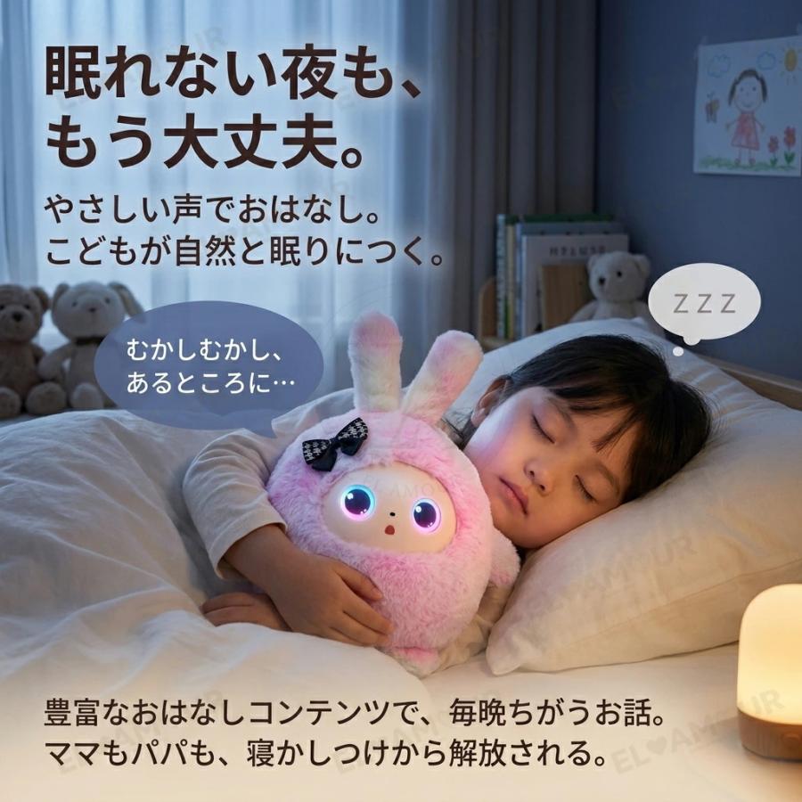 うさぎ ぬいぐるみ しゃべる 動く 知育玩具 音声認識 会話 ロボット