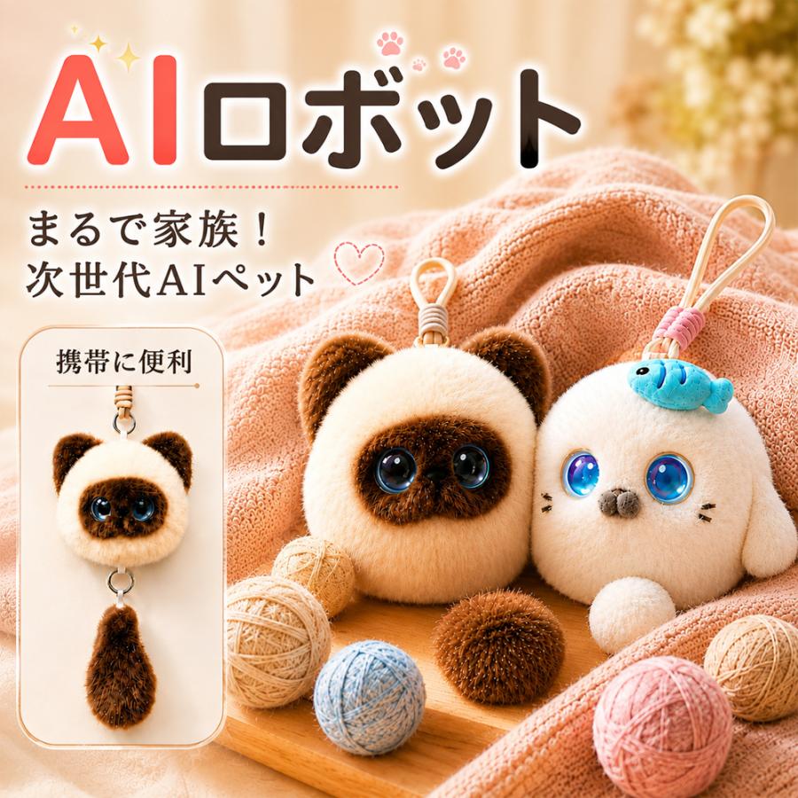 AIペット AIロボット ぬいぐるみ 電子ペット おしゃべりロボット 猫