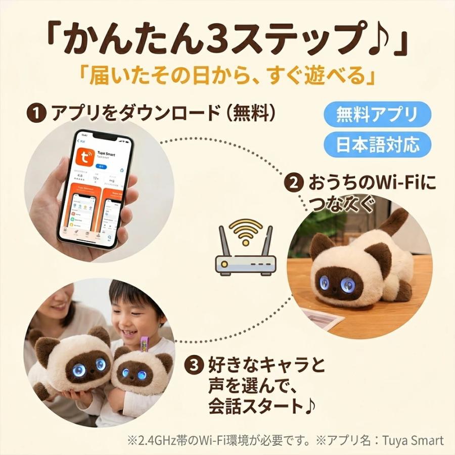 なでて鳴く 猫 ぬいぐるみ 動く しゃべる AIにゃんこ おしゃべり 音声