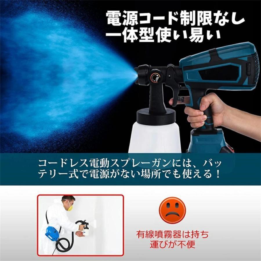 コードレススプレーガン 充電式 電動 塗装スプレーガン コードレ 家庭 