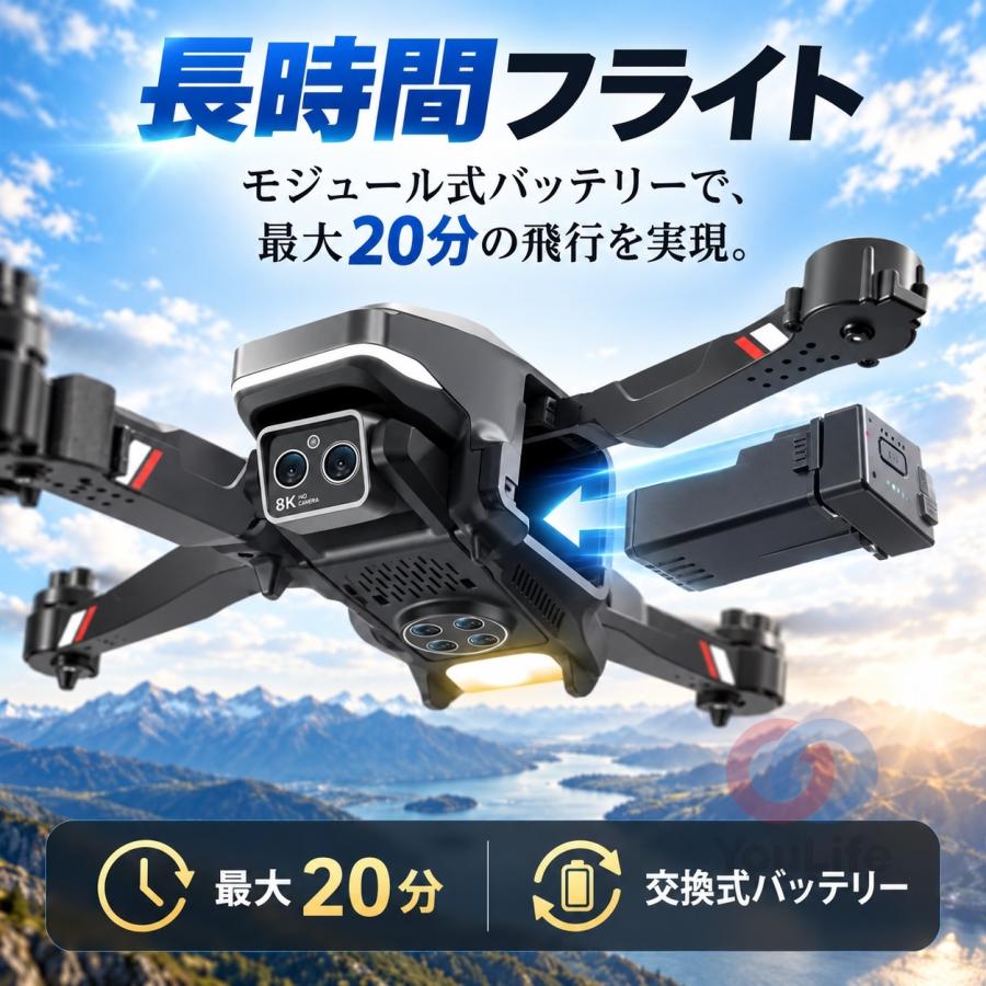 ドローン カメラ付き 二重カメラ 100g おもちゃ 全面的な障害回避 小型