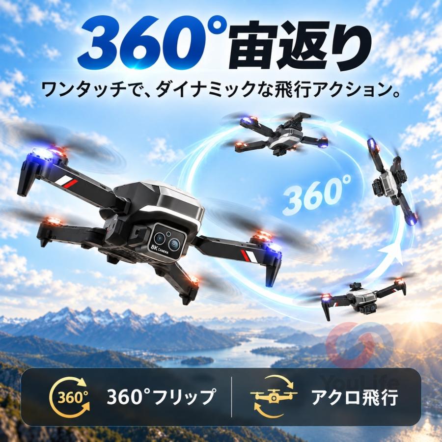 ドローン カメラ付き 二重カメラ 100g おもちゃ 全面的な障害回避 小型