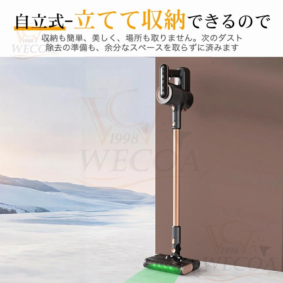 掃除機 コードレス 乾湿両用 55000pa サイクロン式 自立式 強力吸引力