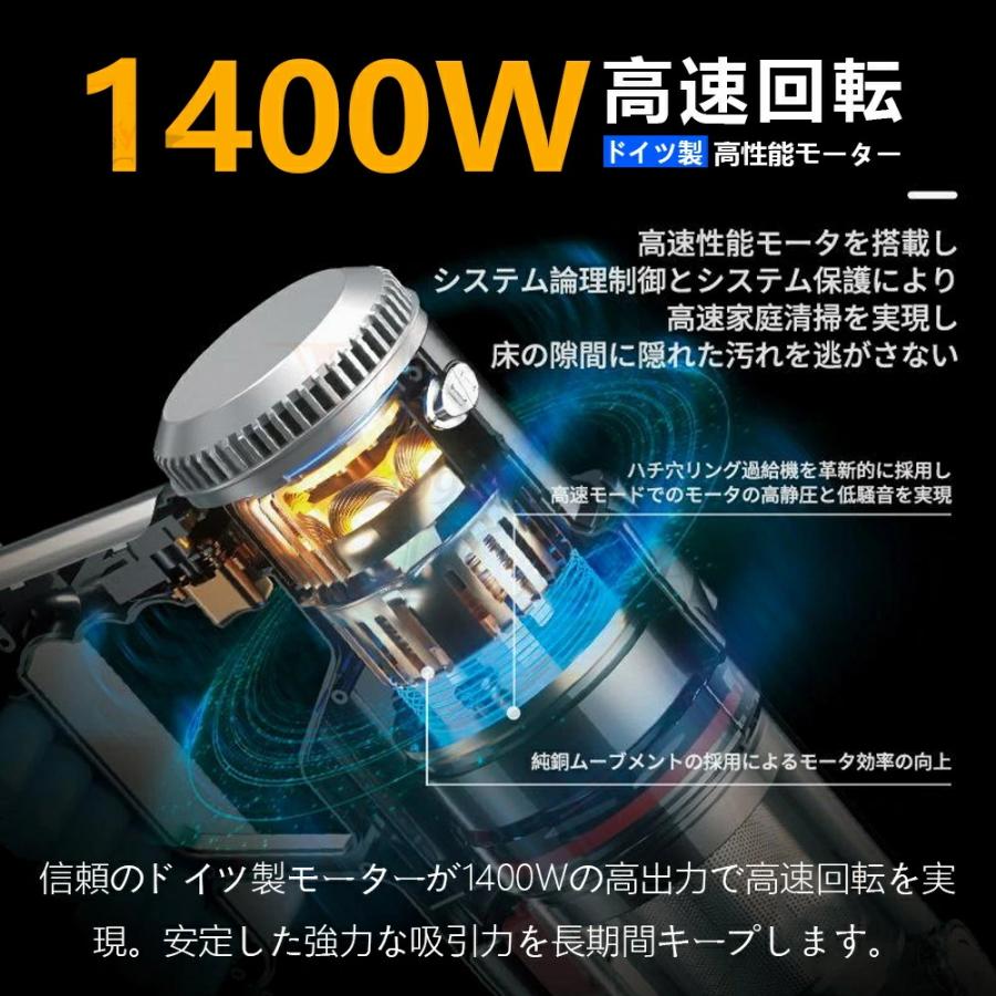 掃除機 コードレス コード式 サイクロン式 直立式 75000pa 強力吸引力