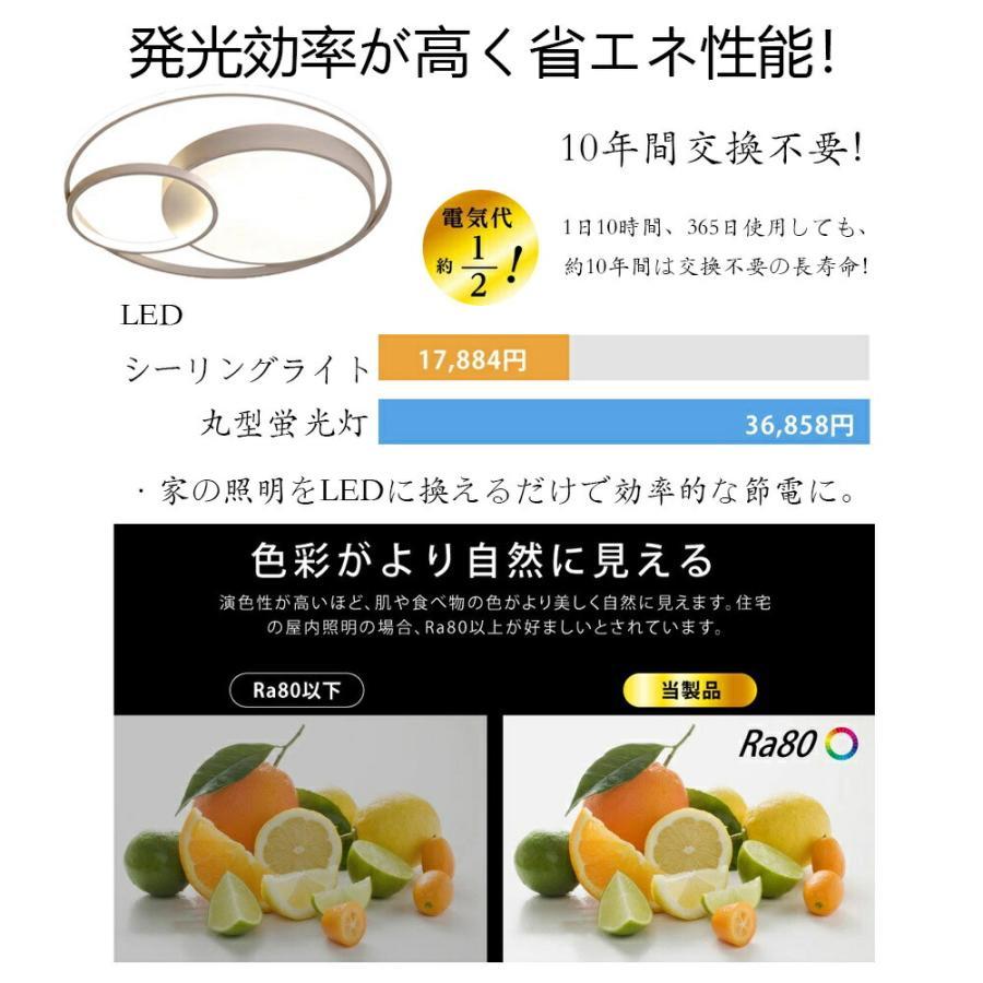 シーリングライト 円形 天井照明 北欧 照明器具 6畳 8畳 12畳 おしゃれ リモコン付  リビング照明 居間ライト 調光＆調色 LED対応 薄型 寝室 照明 リビング 照明の画像
