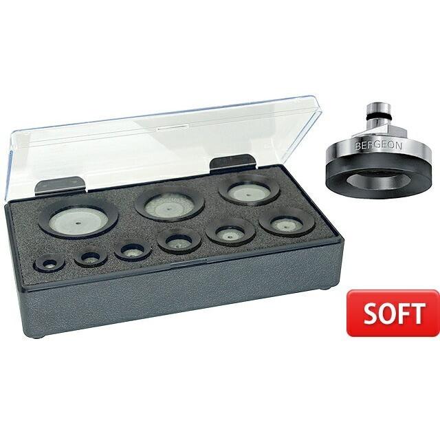 時計工具 ベルジョン 強力開閉器 BE5700用 大径対応 樹脂押駒9個セット φ16?50mm ソフト ハード BE5700-52 62の画像