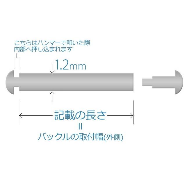 Wロックピン Φ1.2×12-26mm サイズ1種類20本入り ステンレススチール DE