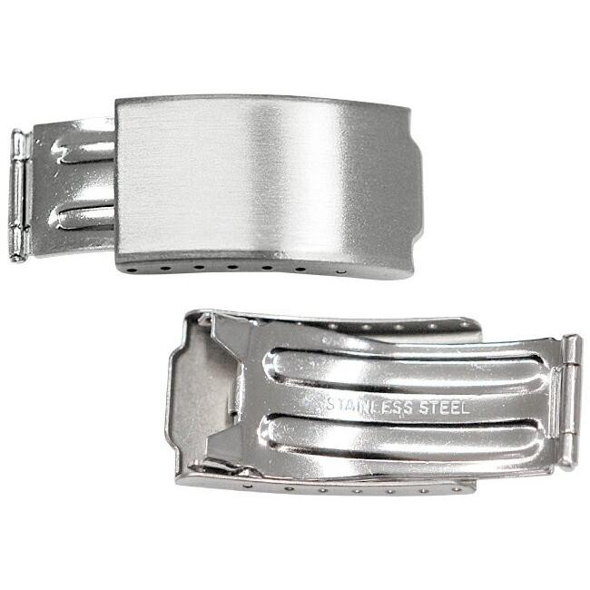 腕時計バンド用 三つ折れ バックルSS 10 12mm DE-644VM 中留 留め具