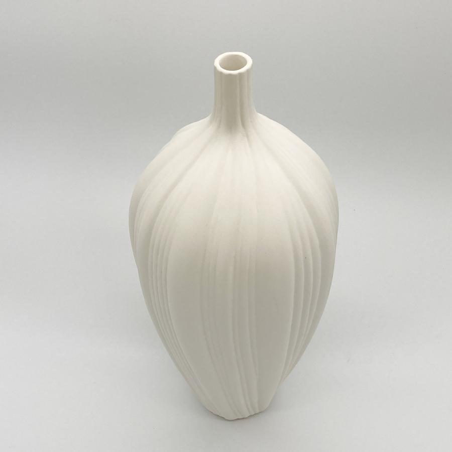 フラワーベース 花瓶 陶器 セラミック ホワイトドロップ |  | 02